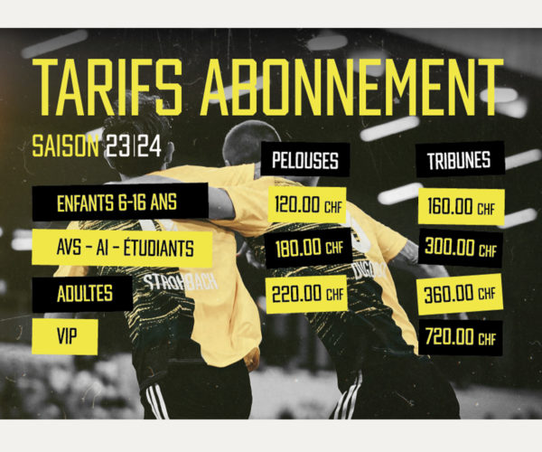 -20% sur les abonnements du FC Stade Nyonnais
